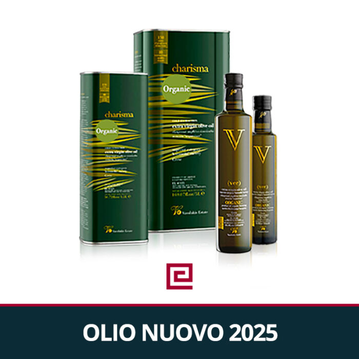 Olio Nuovo 2025 Extra Vergine Biologico di Oliva Charisma Vassilakis Estate - Ellenikà